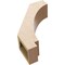 Ekena Millwork 5-inch W x 14-inch D x 18-inch H Imperial Rough Cedar Woodgrain TimberThane Knee Brace, Primed BRCUR05X14X18IMPRCPR - alternate 2